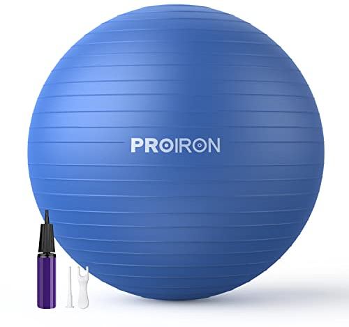 PROIRON Gymnastikball Pezziball Sitzball Trainingsball Fitnessball & Balance für Core-Training mit Pumpe Anti Burst Pilates Ball Robuster für Erwachsene Büro Pezzibälle Gymnastikbälle