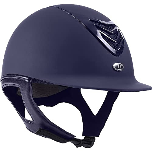 IRH Horseback Riding Safety Ergonomic Washable Rear Side Ventilation Equestrian IR4G Helmet, Matte Navy w/Gloss Navy Vent, X-Large