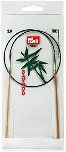 Prym 221514 rundstickad, 60 cm, 3,00 mm rundsticknål, bambu, natur, 3 mm