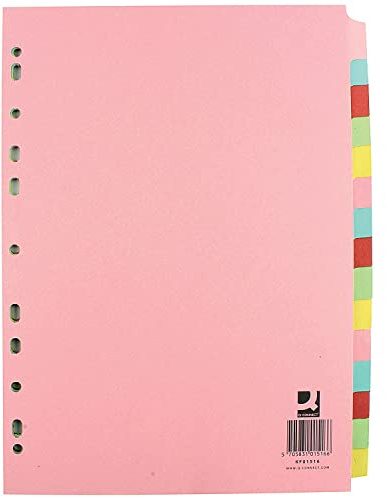 A4 Multi-Punched Subject Divider, 15-Part, Pack of 10