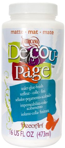 DecoArt 16-Ounce Decoupage Glue, Matte Finish