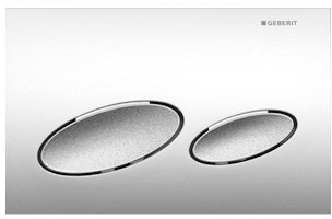 Geberit Kappa20 115228KB1 Actuation Plate High-Gloss/Textured for 2 Flushing