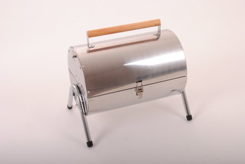 Edelstahlgrill tragbar für Holzkohle