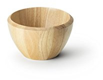Continenta Salatschüssel aus Gummibaumholz, Holzschüssel, Holzschale, Obstschale, Größe: Ø 15,5 x 6 cm, aus Gummibaum