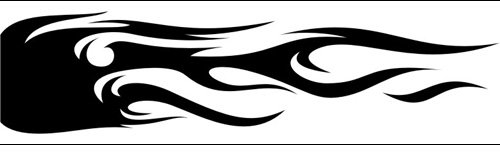 Airbrush Schablone Flammen C177