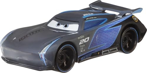 Mattel Disney Pixar Bilar DXV34 Jackson Storm Leksaksbil, Svart/Blå, 16 x 12.2 x 0.4