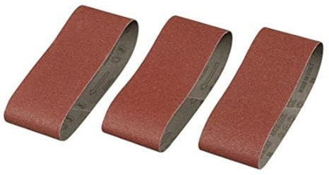 3 Bandas de lija. 65 x 410 mm.Grano 100.