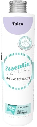 ESSENTIA Profumo per Bucato con Igienizzante, Essenza Profuma Bucato, Profumatore Bucato per Lavatrice con Estratti di Oli Essenziali Naturali (Talco, 500 ml, confezione da 1)