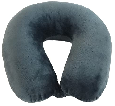 World's Best Feather Soft Microfiber Neck Pillow, Charcoal,12 x 13 x 4