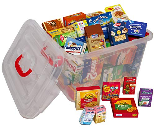 Tanner - Der kleine Kaufmann DEKO Big Value Box (Kaufladenzubehör, mit circa 40 Miniaturen, inklusive Aufbewahrungsbox) 0337.6