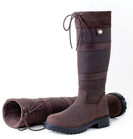 Rhinegold Elite Brooklyn - Stivali da Campagna, in Pelle, Unisex, Marrone, Size 6.5 (EU40)