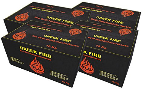 Greek Fire Holzkohle Briketts 4X 10 kg
