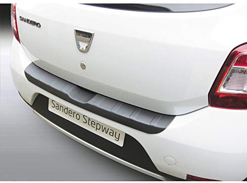 RGM ABS Heckstoßstangenschutz kompatibel mit Dacia Sandero Stepway 2012-2020 'Ribbed' Schwarz, Mattschwarz