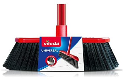 Vileda BROOM Style with Handle, 6 packs, Red & Black