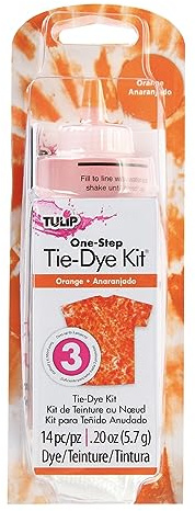 Tulip One-Color Tie Dye Kit Batikfärbung, Orange/Abendrot im Zickzackmuster (Sunset Chevron), 79