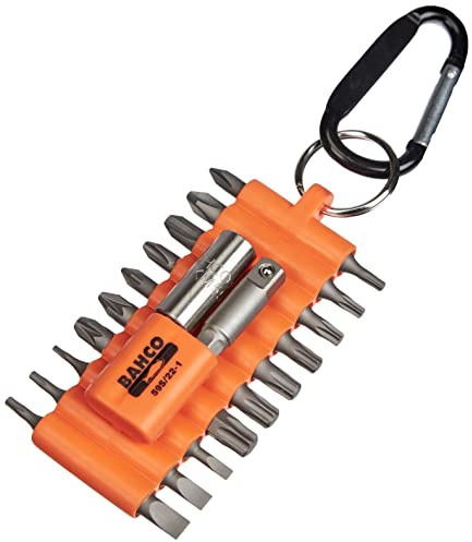 Bahco 22-Piece Multi-Colour Screwdriver Bit Set, Ph/Pz/T/Sl, 1/4 Socket Adaptor