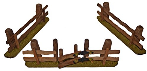 Holz-Zaun Zaun 3er Set für Weihnachtskrippe Krippenstall Krippenzubehör