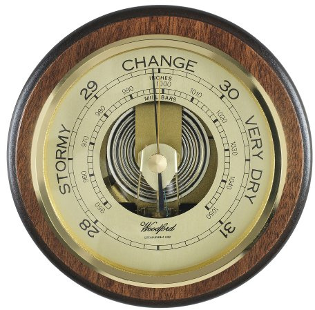 Traditional Barometer wall plaque design beautiful wood. Percison Mechanism