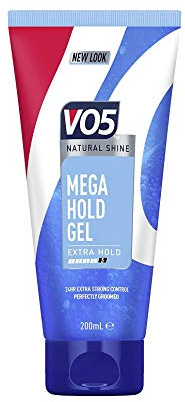 VO5 Mega Hold 24 hour control Styling Gel for controlled, natural hairstyles 200 ml, Pack of 3