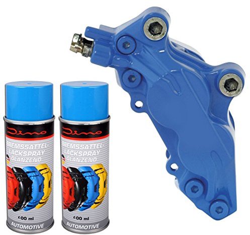 DinoRaid Bremssattellack Spray 1K Blau 1 Komponenten Lack Lackspray 2x400ml Neu