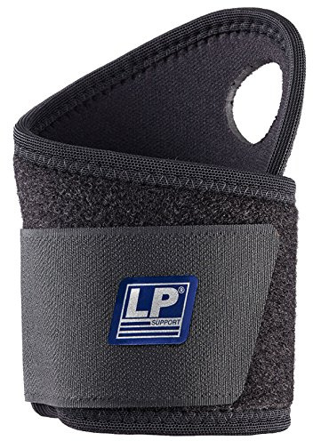 LP Support 739-KM atmungsaktive Neopren Handgelenk-Bandage, Wrist-Wraps für Powerlifting, Bodybuilding, Größe:Universalgröße, Farbe:2 x schwarz