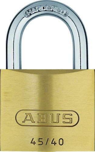 ABUS Lucchetto 45/40 in ottone – con 5 chiavi – con cilindro di precisione con perni a fungo – con 5 chiavi – 20075 – Livello di sicurezza ABUS 4 – Colori ottone