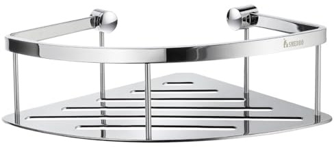 Smedbo Sideline Design Corner Soap Basket Polished, Brass, Polished Chrome, 8.3 x 20.9 x 25.7 cm, Silver