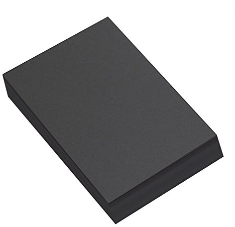 Recycled A4 Black Sugar Paper 100 Sheets, Great Arts and Crafts for Drawing, Painting & Scrapbooking Supplies. 210 x 29.7cm Sheet Size
