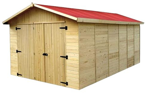 Garage panneau bois 16mm - 15.6 m² Variante Sans montage