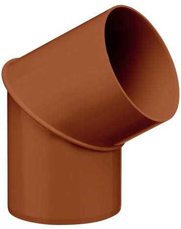 INEFA Fallrohrbogen 60 Grad DN85 / 85mm Braun | PVC Regenrohrbogen für die Dachrinne am Gartenhaus oder Pavillon als passgenaues Zubehör zur Dachentwässerung aus Kunststoff