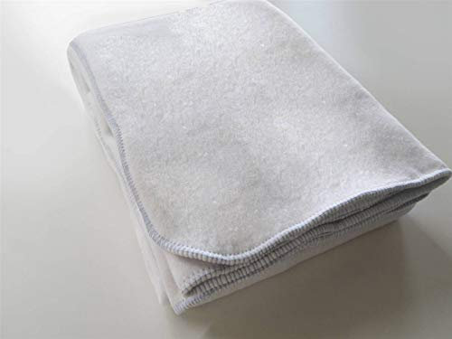 Manta Algodón Mallorquina para Cama o Sofá, Manta de Tacto Suave Ideal para Primavera, Relax o Yoga de algodón Reciclado Hecho en España 160x220 -Blanca