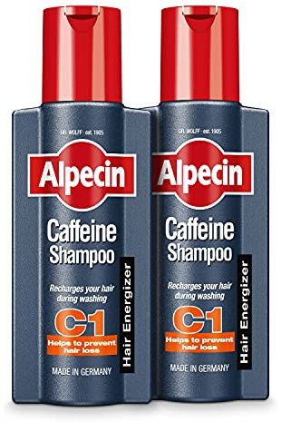 Alpecin Caffeine Shampoo C1 2x250ml I Champú anticaida hombre y con cafeina | Tratamiento para la caida del cabello | Alpecin Shampoo Anti Hair Loss Treatment Men