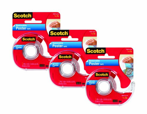 Scotch 3 x Removable Poster Sticky Tape 1.9 x 150 cm