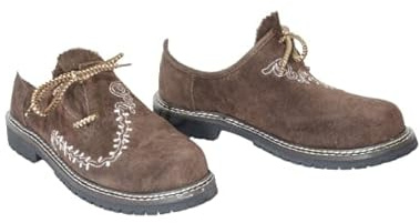 Lederhosen Shoes, Haferl Trachten for Costume in Dark Brown, Size 13