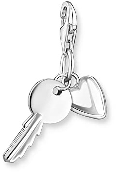 THOMAS SABO Charm-Anhänger Schlüssel mit Herz silber 925 Sterlingsilber