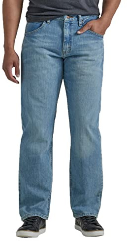 Wrangler Authentics Jeans clásicos de algodón de ajuste relajado con 5 bolsillos para hombre
