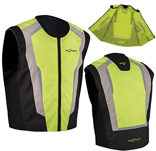 A-Pro Gilet Alta Visibilità Cartarinfrangnete Fluo Sicurezza Moto Auto Bici Fluo 2X