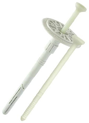 Befestigungsmaterial WKRET-MET 100 STK. Dübel ∅ 8 mm Dämmstoffdübel Tellerdübel Schlagdübel Kunststoffnagel glasfaserverstärkt (FIXPLUG ∅ 8 x 150 mm)