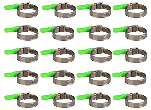 First4spares Premium Stainless Steel Thumb Screw Butterfly Hose Jubilee Clips - Pack of 20