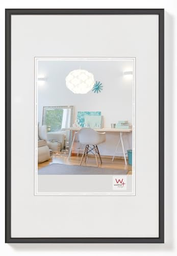 walther design Bilderrahmen schwarz 28 x 35 cm New Lifestyle Kunststoffrahmen KV835B