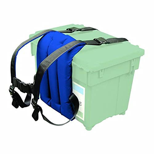 Shakespeare Sherpa Sangle avec dossier pour porter une boîte de pêche Bleu Boite verte vendue séparément
