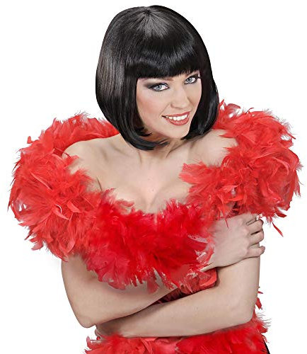 Widmann - Federboa, Länge circa 180 cm, 110 g unterschiedliche Farben, Feder-Schal, Accessoire, Kostüm, Karneval, Mottoparty, Halloween