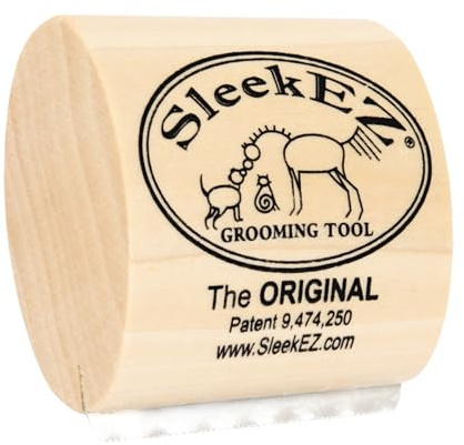 SleekEZ Cat Brush for Shedding & Cat Brushes for Indoor Cats | Pet Brush for Cats | Grooming Tool | Works for Short & Long Haired Pets | Great for All Fur Types | Made in USA | 1 pack | 2.5 inch
