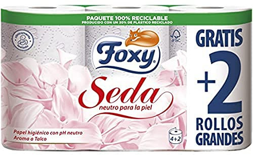 Foxy Seda Papel Higiénico con pH Neutro - 6 Rollos
