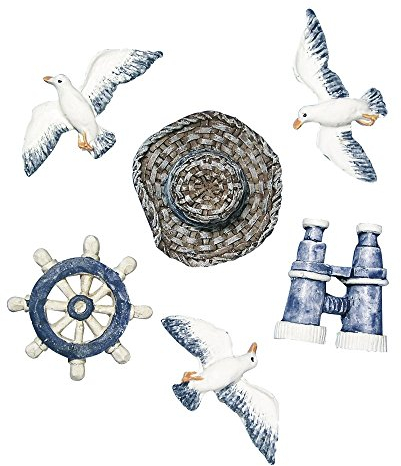 Rayher Hobby Rayher 8606600 Maritime Streuteile Strandgut, aus Polyresin, Btl. 6 Stück, 2 – 4 cm, perfekt für maritime Dekorationen