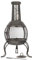 La Hacienda - Leon Medium Mesh Steel Chiminea - Patio Heater - Log Burner - 360 View - Easy to Assemble - Bronze Effect - 90cm Tall x 37cm Dia.