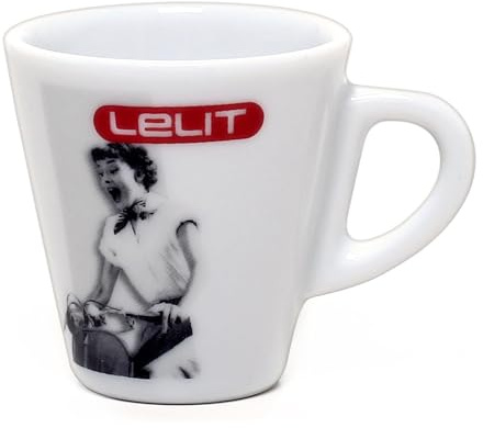 Lelit Espresso Tassen mit Untertassen - Kaffeetassen aus Porzellan - 6 Stück - Weiß