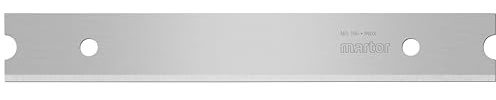 MARTOR 10x Lama Raschietto Cutter 99,5 mm, Acciaio Inox, Monouso | Lama di ricambio raschietto, doppio taglio, doppio lato, per SCRAPEX 596 & SCRAPEX 5196, etichette & adesivi. No. 196.60
