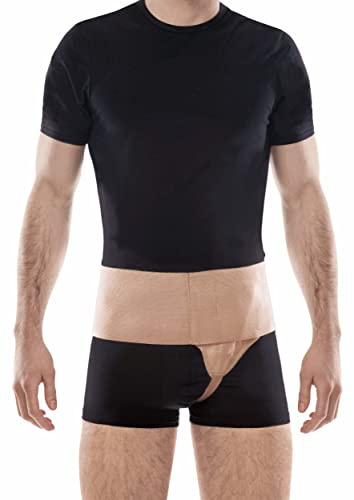TOROS-GROUP - Ceinture Hernie Inguinale 350L-3 GAUCHE M Beige | 73 % polyester, 27 % latex, pour adultes, traitement des hernies inguinales et fémorales au quotidien