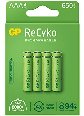 GP Batteries EkoPower NiMH AAA Batteries (Pack of 4)